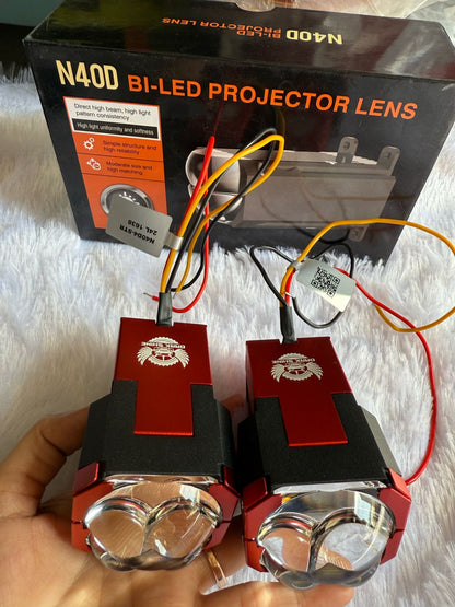 N40D Bi Led Projector Lens -Fog Projector with Laser for Grills