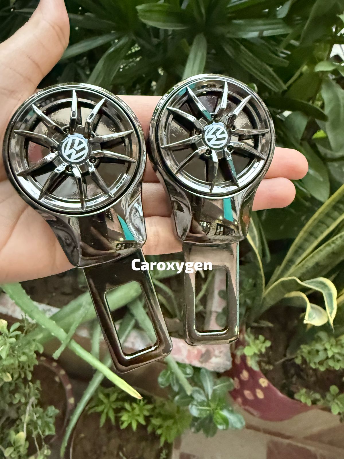 Caroxygen (2in1) Seat Belt Alarm Stopper Buckle & Holder (Pack of 2 )