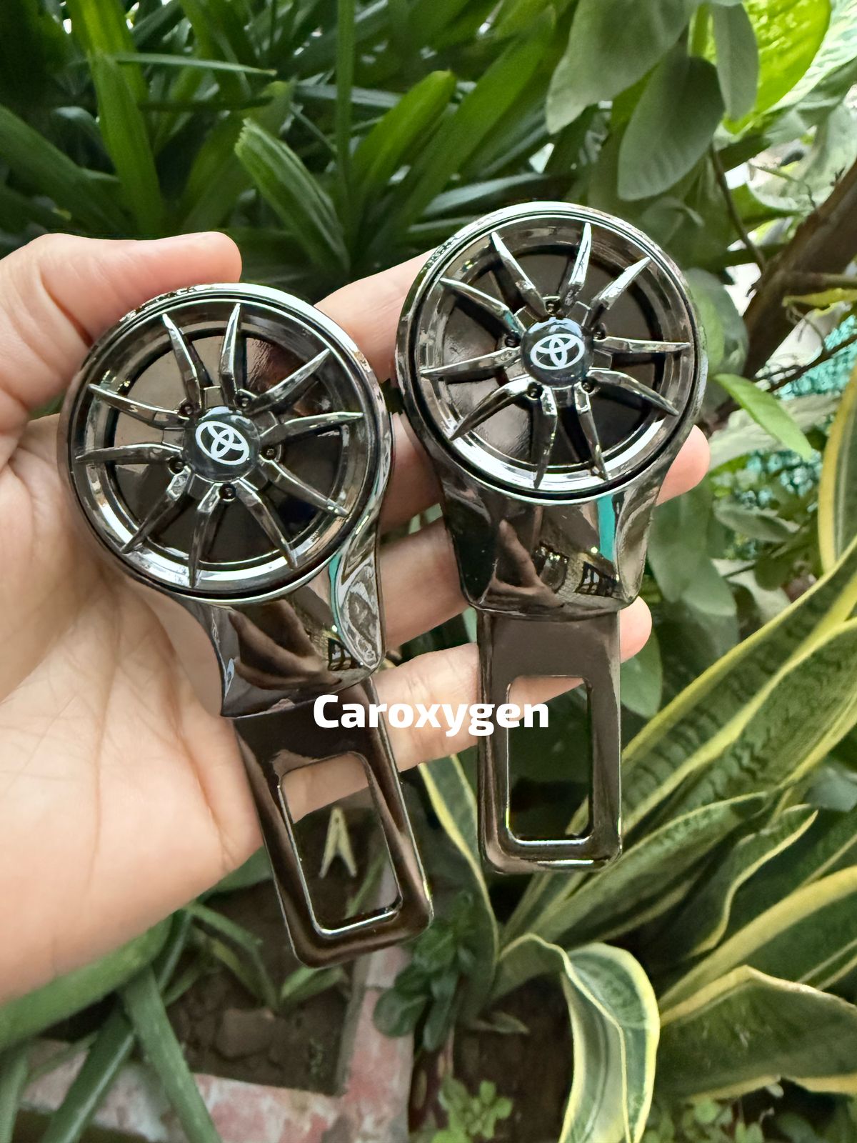 Caroxygen (2in1) Seat Belt Alarm Stopper Buckle & Holder (Pack of 2 )