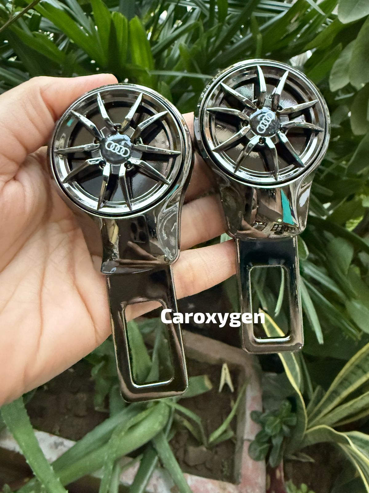 Caroxygen (2in1) Seat Belt Alarm Stopper Buckle & Holder (Pack of 2 )