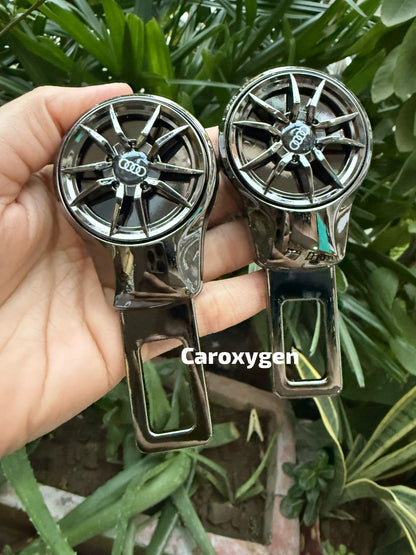 Caroxygen (2in1) Seat Belt Alarm Stopper Buckle & Holder (Pack of 2 )