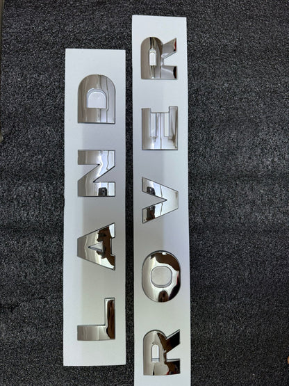 Land ROVR Hood Emblem Letter Silver