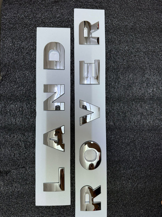 Land ROVR Hood Emblem Letter Silver