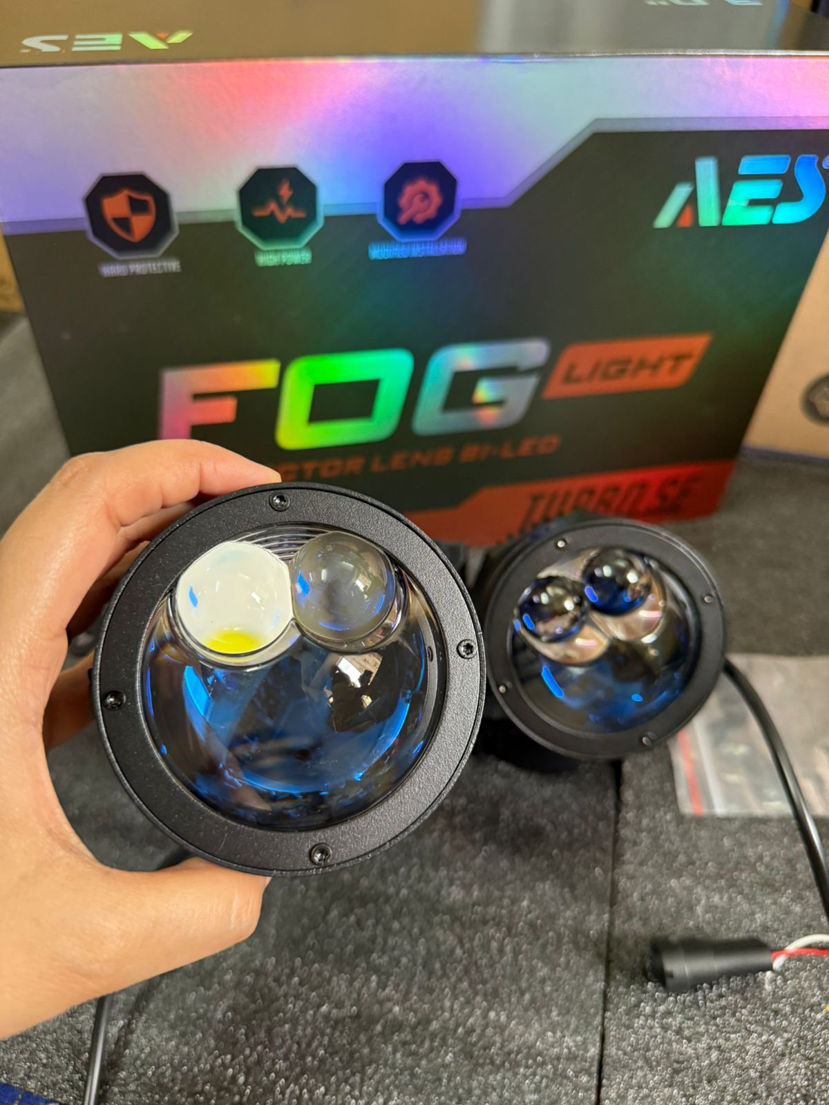 AES Turbo SE (Double Laser) Fog Projector Light 3 inch