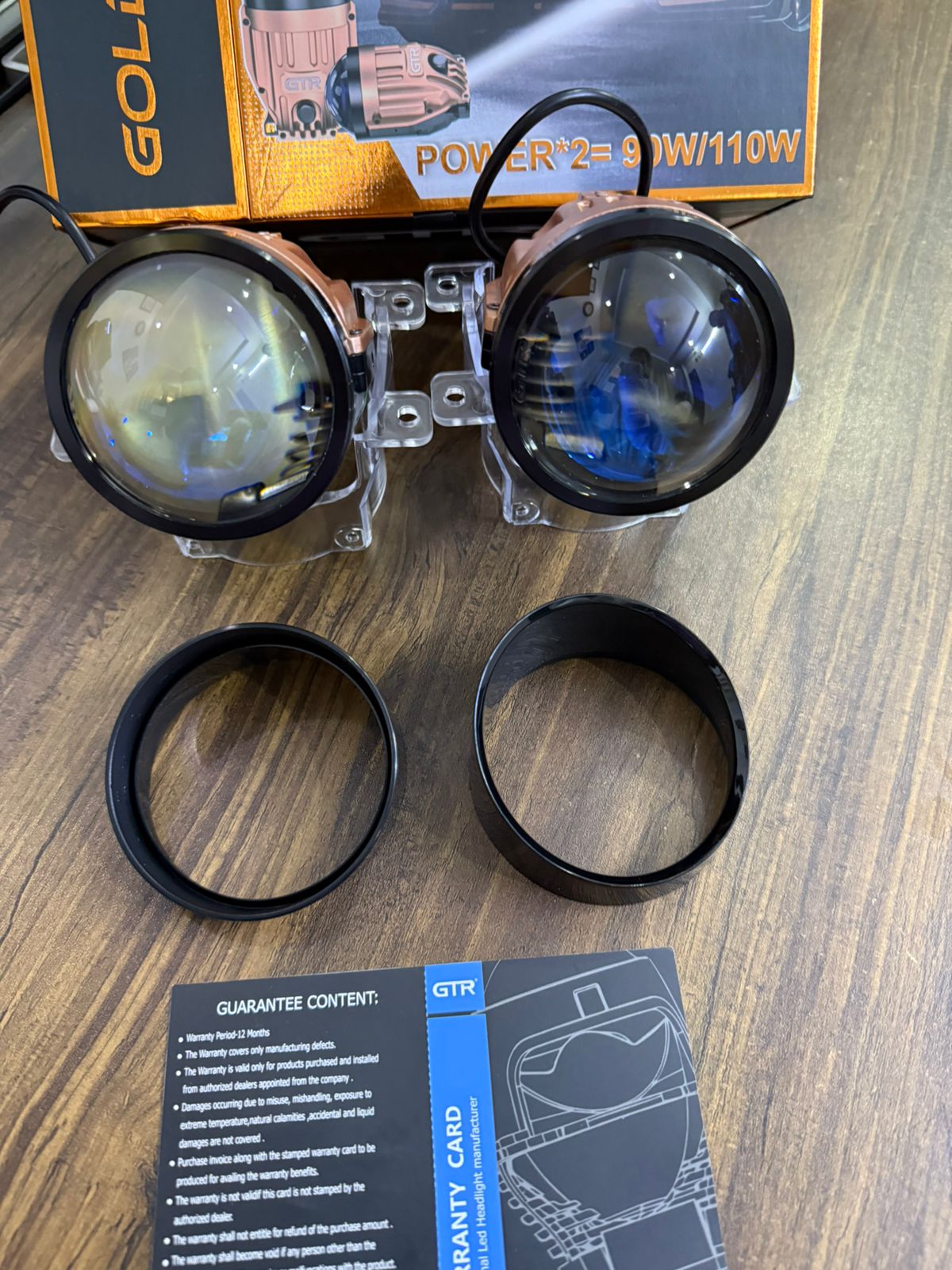 GTR 302 3.0" Bi-LED Fog Lamp Gold Edition | Signature Edition Blue Lens | 2025 New Arrival | 90W/110W High Power Car Projector Fog Light