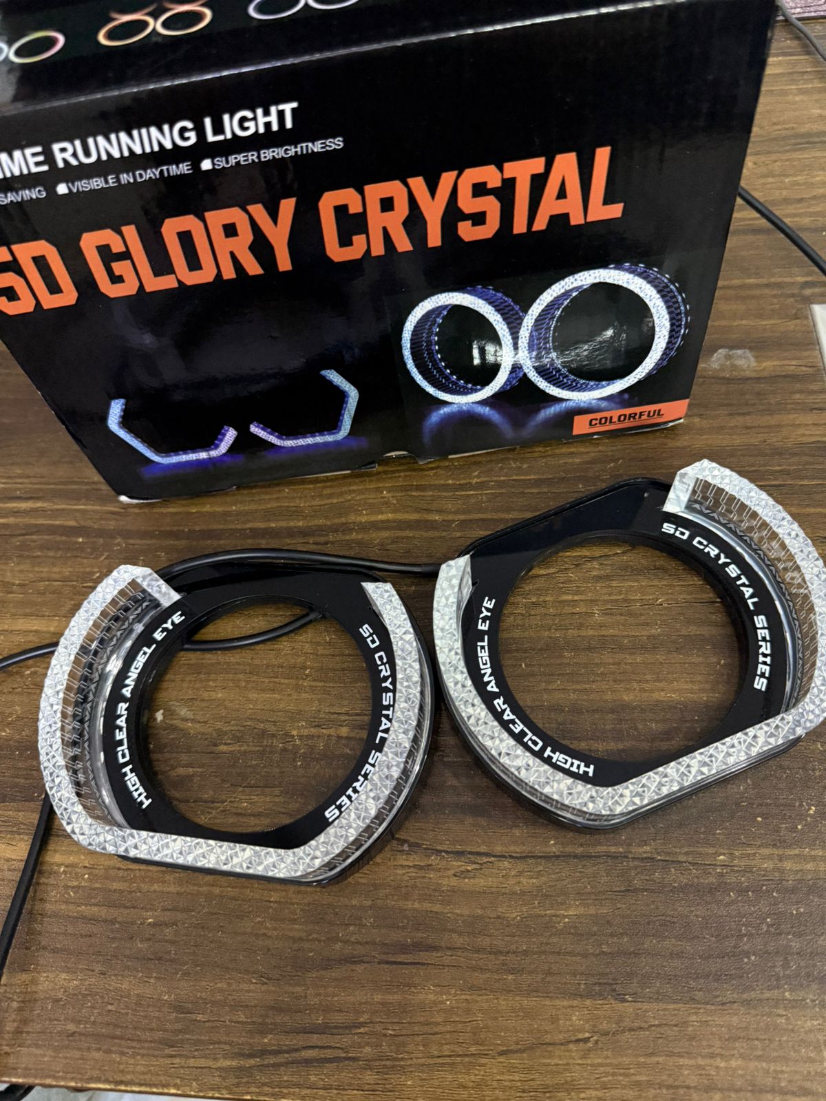 5d GLory Crystal RGB Headlight Shrouds with Yellow Indicator Set of 2