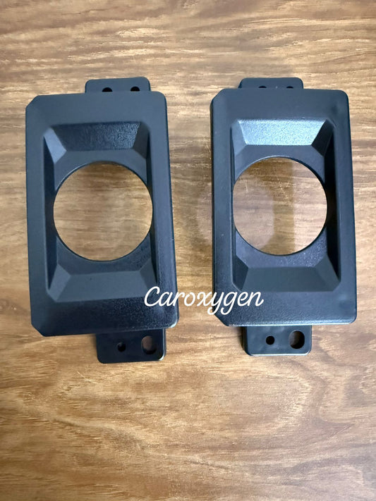 3 Inch Fog Light Mounting Bracket Frame Compatible for Cars & SUVs | Heavy Duty Plastic Housing | Pair (Left & Right)