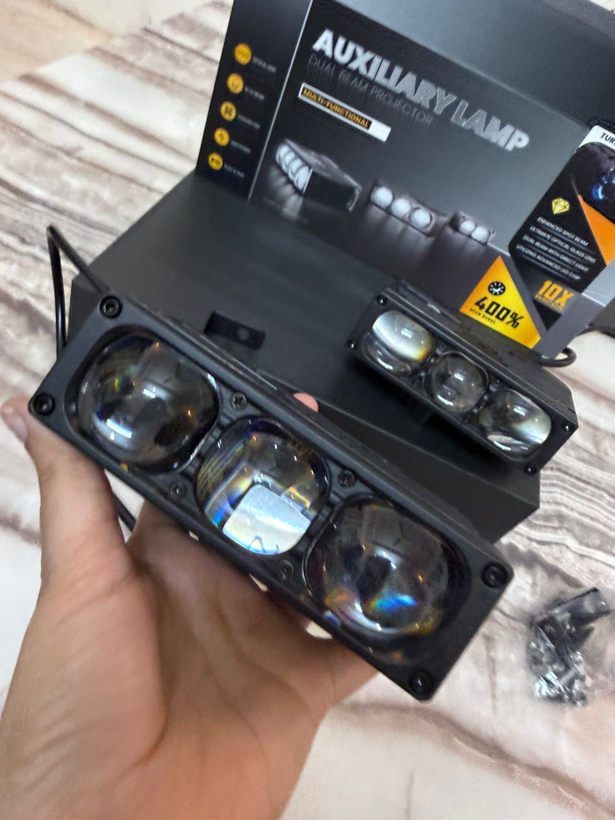 Darkshine Auxiliary LED Lamp – Dual Beam Projector | 6000K White | High-Intensity Off-Road-189 watt Light