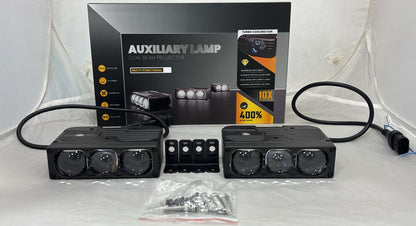 Darkshine Auxiliary LED Lamp â€“ Dual Beam Projector | 6000K White | High-Intensity Off-Road-189 watt Light