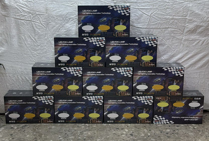 IPH M-513 LED Fog Lamp for Car | 3 Color Modes 3000K Yellow / 4800K Warm White / 6000K White | High Brightness Fog Light | Universal Fit (Set of 2)