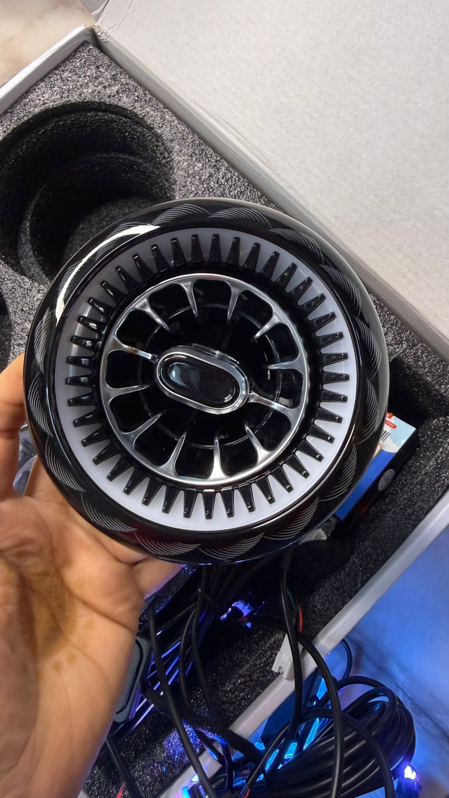 CARDI K4 ACVENT Ambient Light 8IN1 for New Mahindra Thar. (NEW EDITION 2025 MODEL)3W LED Turbine AC Vent Light |(1 Year Warranty).New Design-Black-01