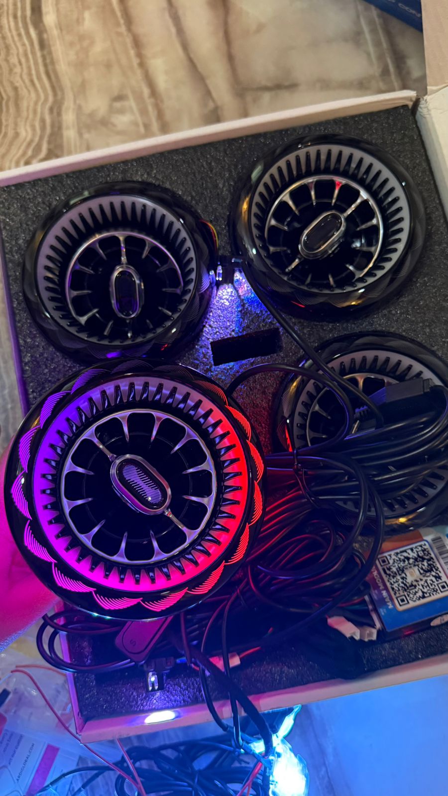 CARDI K4 ACVENT Ambient Light 8IN1 for New Mahindra Thar. (NEW EDITION 2025 MODEL)3W LED Turbine AC Vent Light |(1 Year Warranty).New Design-Black-01