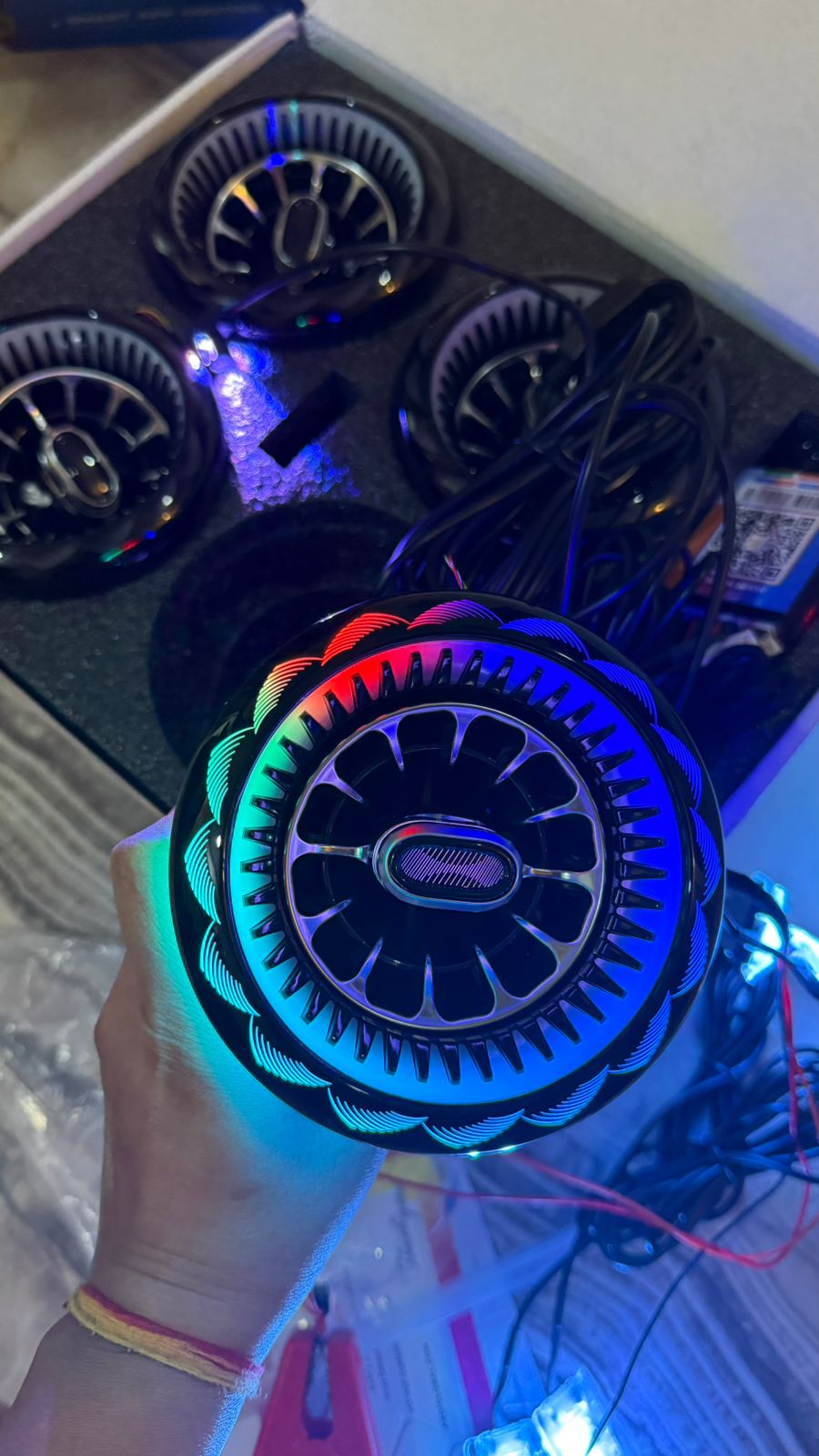 CARDI K4 ACVENT Ambient Light 8IN1 for New Mahindra Thar. (NEW EDITION 2025 MODEL)3W LED Turbine AC Vent Light |(1 Year Warranty).New Design-Black-01
