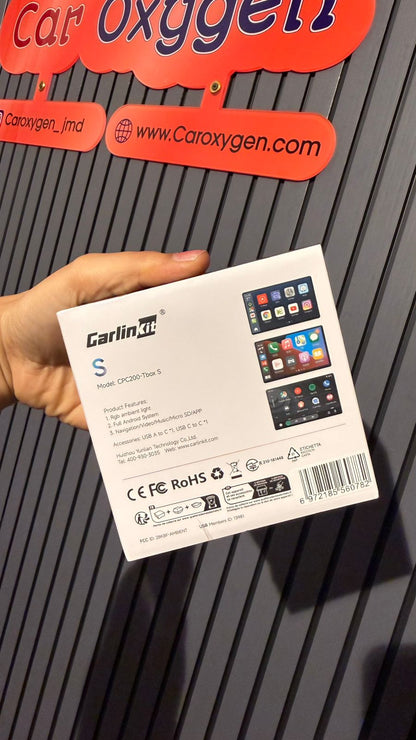 Carlinkit CPC200-Tbox S Android AI Box | Full Android Car System | Wireless CarPlay & Android Auto | RGB Ambient Light | 4G/WiFi/Bluetooth | Plug & Play | Micro SD Support