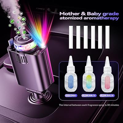 5 in 1 Starlight Car Charger with Perfume Diffuser & Fast Charging (45W)