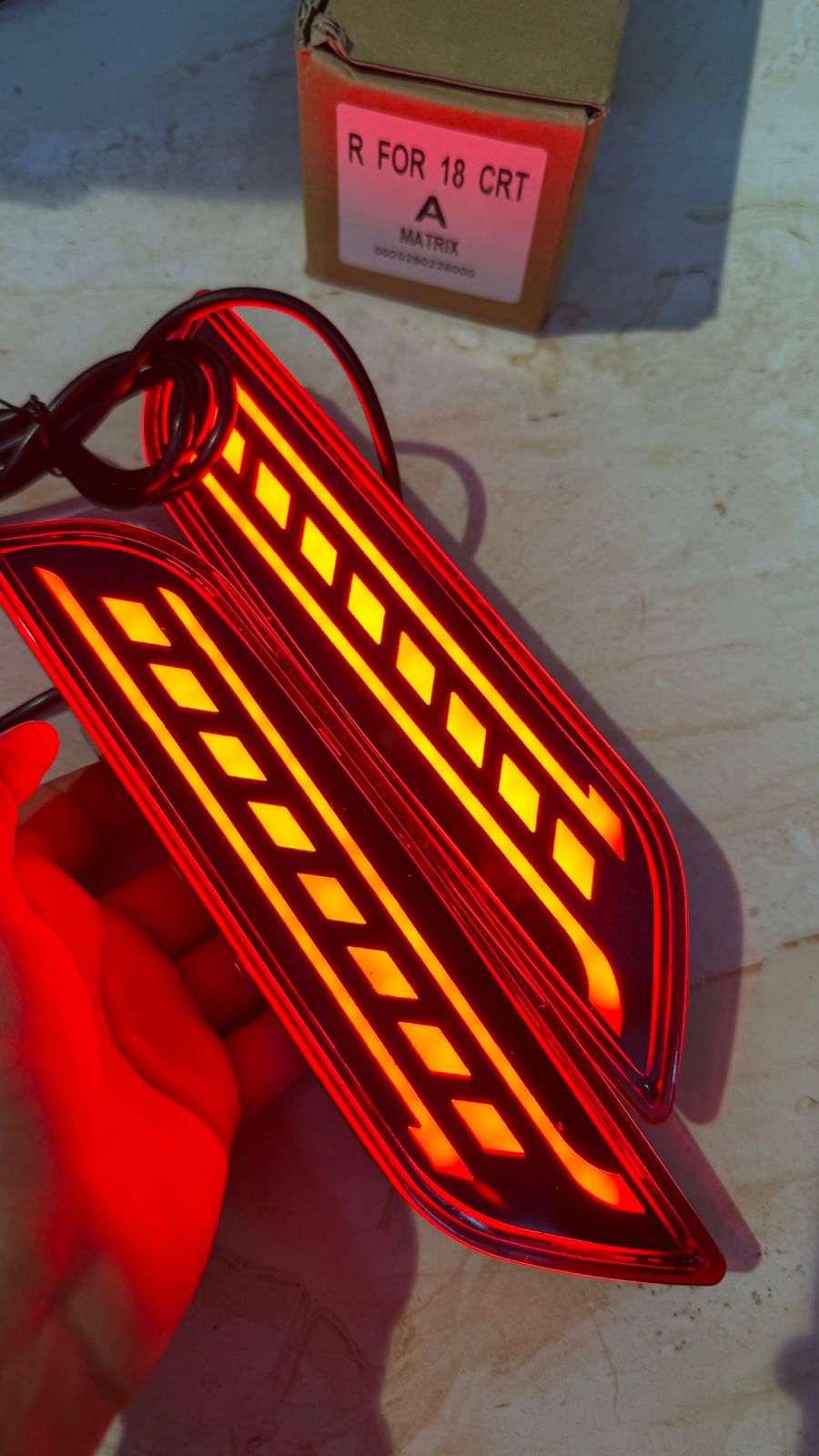 Creta Reflector Back Light Rear Bumper led Reflector Back Light 2018 19 model