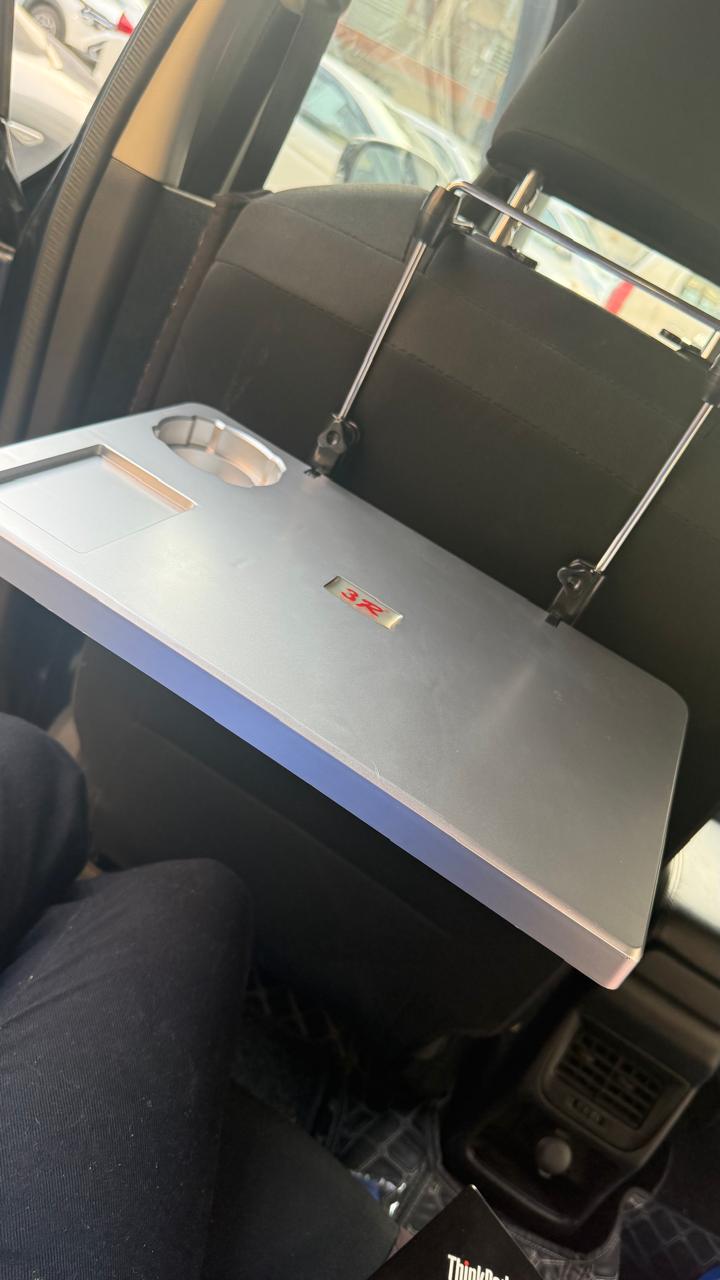 3R Vehicle Use Multi Tray Car Back Seat Table | Foldable Car Laptop Table with Cup Holder | Adjustable Travel Food Tray Desk for Car | Universal Fit for All Cars