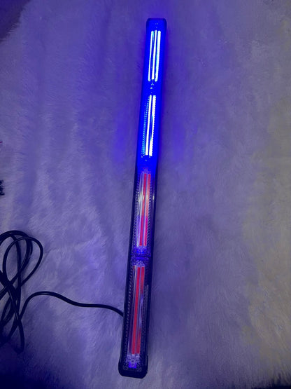 Led strobe lights cob led light, safety flashing red blue lights bars with cigar lighter for bikes, car heavy vehicles (Cob Light )