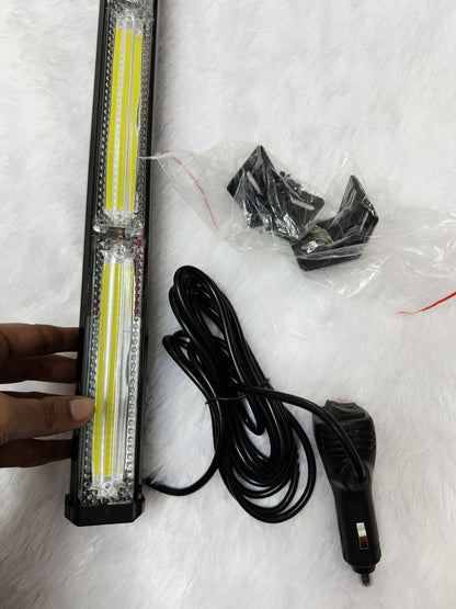 Led strobe lights cob led light, safety flashing red blue lights bars with cigar lighter for bikes, car heavy vehicles (Cob Light )