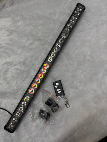 White ,Red and Blue LED Emergency Warning Strobe Lights Traffic Advisor Directional Safety Caution Warning Flashing Light Bar for Windshield Rooftop Trucks Police Cars (Square)