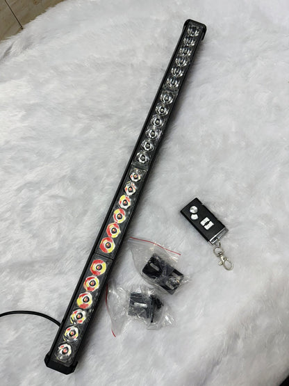 White ,Red and Blue LED Emergency Warning Strobe Lights Traffic Advisor Directional Safety Caution Warning Flashing Light Bar for Windshield Rooftop Trucks Police Cars (Square)