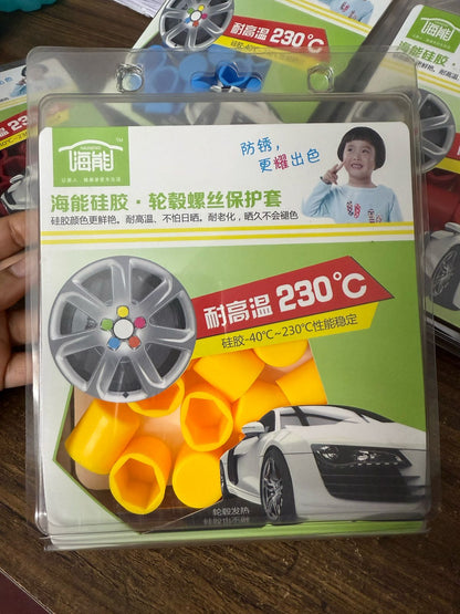 20pcs 19mm Silicone Wheel Lug Nut Covers Hub Screw Rim Bolt Rustproof Tyres Screw Caps Protection Universal Decoration for Car
