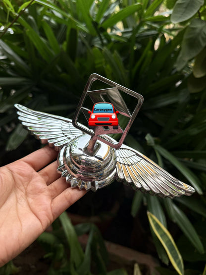 Car Front Hood Bonnet Emblem Ornament Wing Style Suit for All The Vehicles