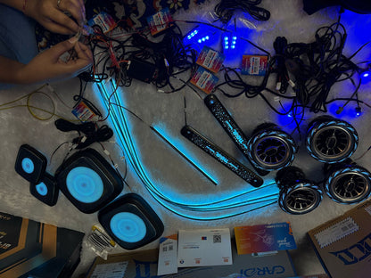 Cardi Ambient LED Light for Mahindra Thar Specific 2020 Onwards (with 4 pcs Side Speaker RIng Light ))