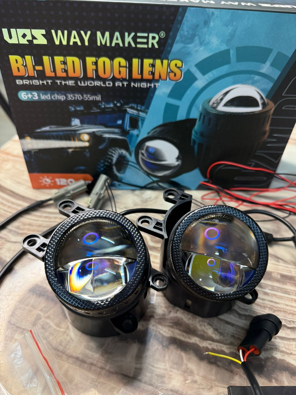 Ups waymaker Q2M Pro Bi-led fog lens 120 Watt -2 Inch With 1 Year Warranty