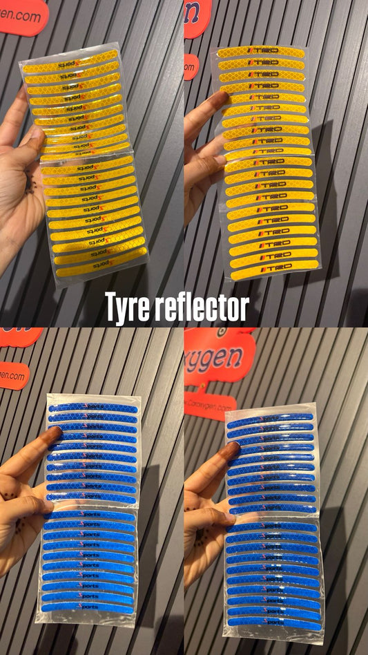 Car Tyre Reflective Stickers for Rim Universal Safety Warning reflective Sticker 20 strips.