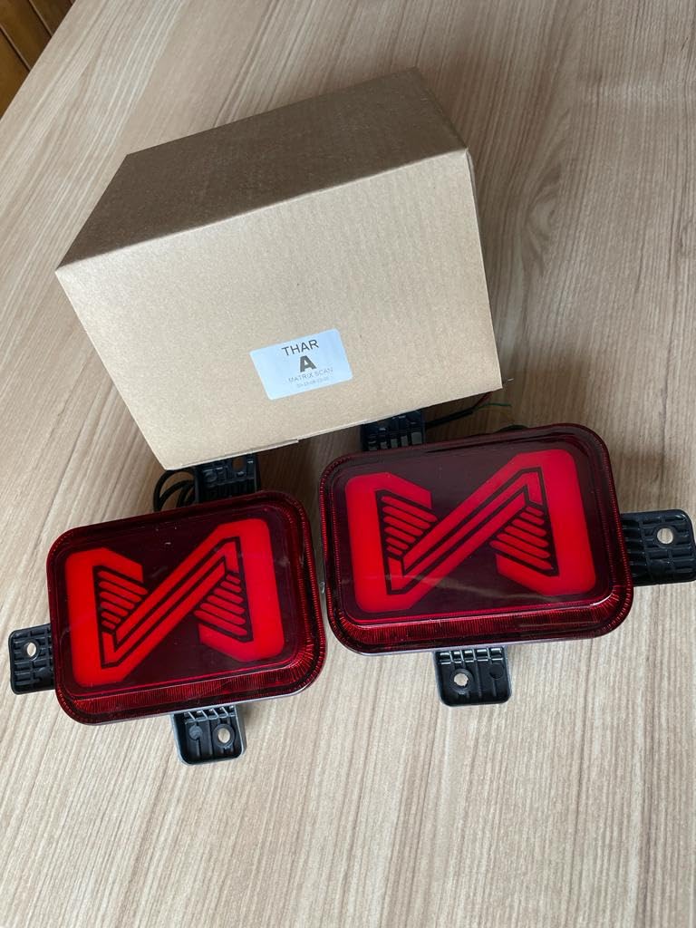 THAR REAR REFLECTOR LIGHT/THAR BUMPER LIGHT (set of 2) WITH INDICATOR Car Reflector Light (Red)