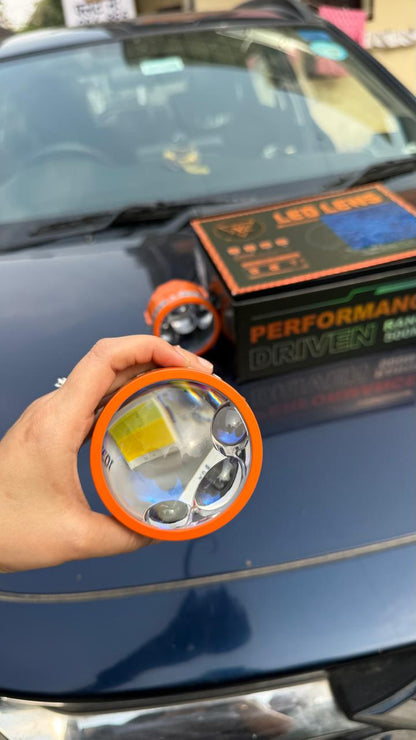 AKe W303 3R LED Projector Lens Fog Light | 28000LM Super Bright | Set of 2