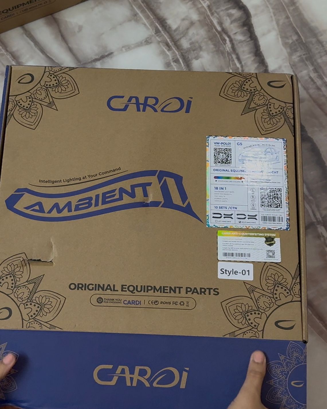 Volkswagen Polo Year 2012-2025 original equipment Cardi k6 ambient light (18 in 1)