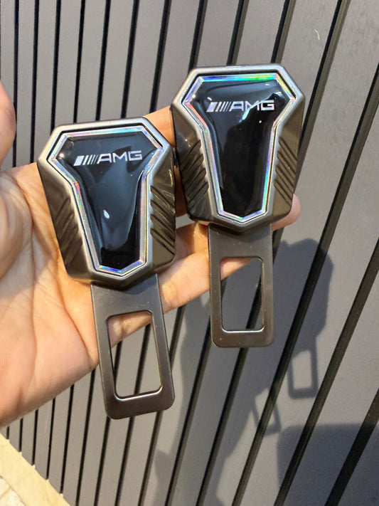 Caroxygen (2in1) Seat Belt Alarm Stopper Buckle & Holder (Pack of 2 )