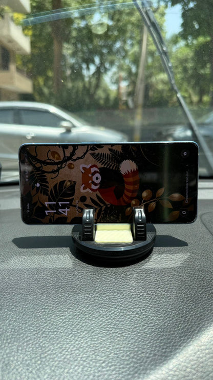 Rotatable Multifunctional Car Mobile Holder | 360° Adjustable Dashboard Phone Stand | Universal Smartphone Mount for Car Size-79x90x76mm