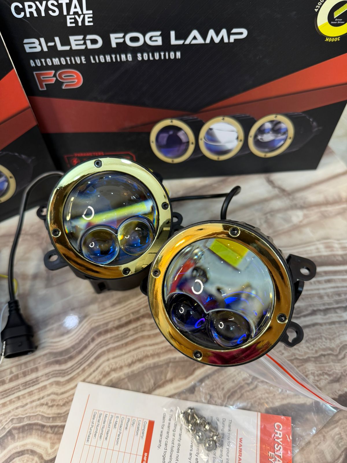 CRYSTAL EYE F9 Bi-LED Fog Lamp – High Power Automotive Lighting Solution -1 year Warranty (120 watt 140 watt and 130 Watt)