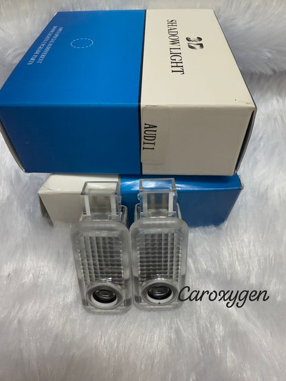 2pcs Led Light Door Projector Welcome Logo Kit For Audi S4 S6 R8 S5 A4 A5 A6 Q7