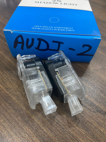 2Pcs LED Car Door Light HD Projector Welcome Lamp Puddle Lights Ghost Shadow Lights Compatible with Audi Series Model Accessories