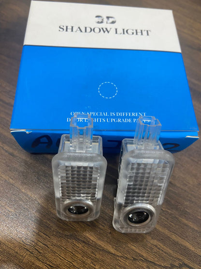 2Pcs LED Car Door Light HD Projector Welcome Lamp Puddle Lights Ghost Shadow Lights Compatible with Audi Series Model Accessories