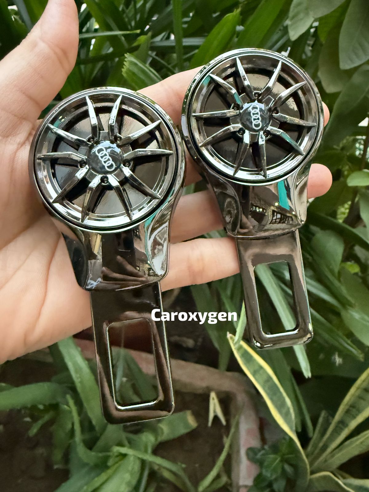 Caroxygen (2in1) Seat Belt Alarm Stopper Buckle & Holder (Pack of 2 )