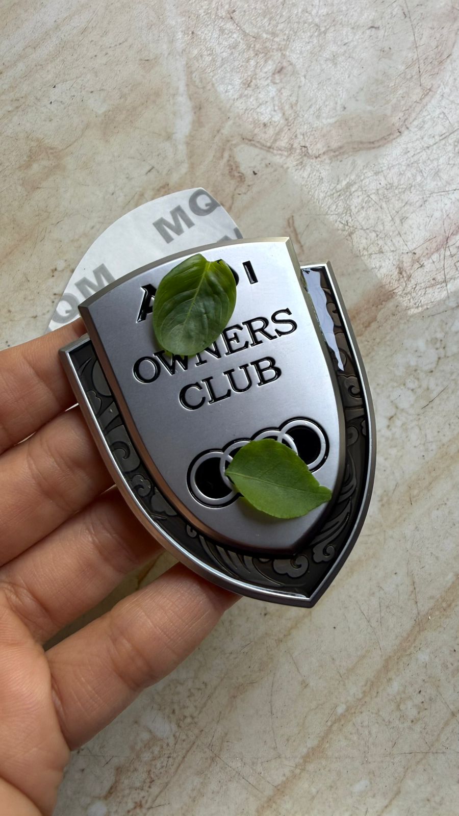 Premium Owners Club Metal Car Emblem Sticker | Luxury 3D Badge | Self-Adhesive Metal Logo for Cars, Bikes & Accessories