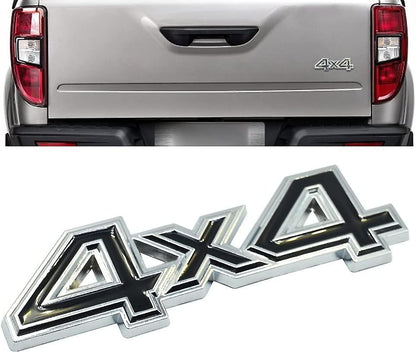 3D Metal 4X4 Four-Wheel Drive Car Sticker Emblem Badge For Universal Cars (Red Black)
