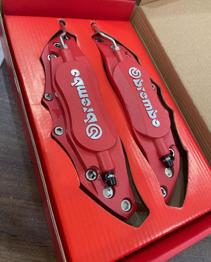 2pcs Car Aluminum Endless Brake Caliper Protector Cover for Wheel Hub 14in-15in Small Red