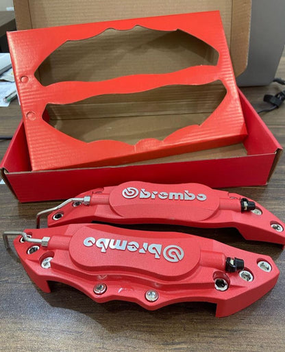 2pcs Car Aluminum Endless Brake Caliper Protector Cover for Wheel Hub 14in-15in Small Red