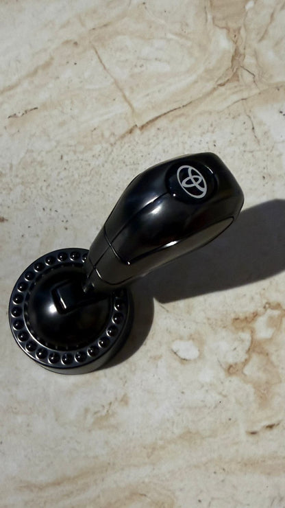 Engine Start Stop Button Cover & Steering Wheel Knob Cover | Premium Car Interior Accessories | Universal Fit | Stylish Black Finish