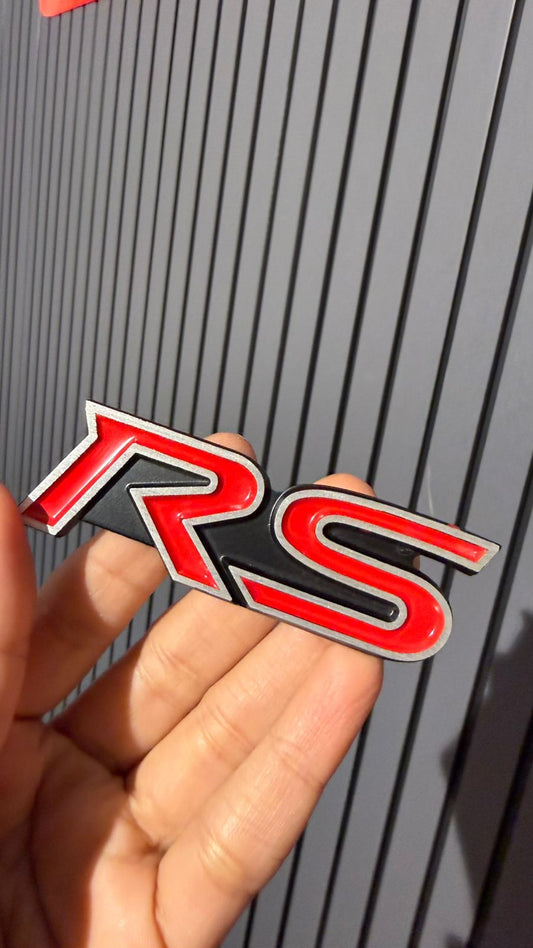 Rs Emblem Badge 3D for Camaro Series Racing Sport Car Truck Door Body Side Fender Rear Trunk Adhesive Emblem Badge Decals for Auto Sport Decoration Accessories