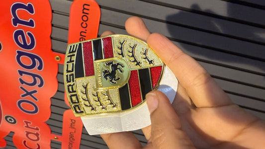 Porsche Crest Sew-on badge Car metal Sticker