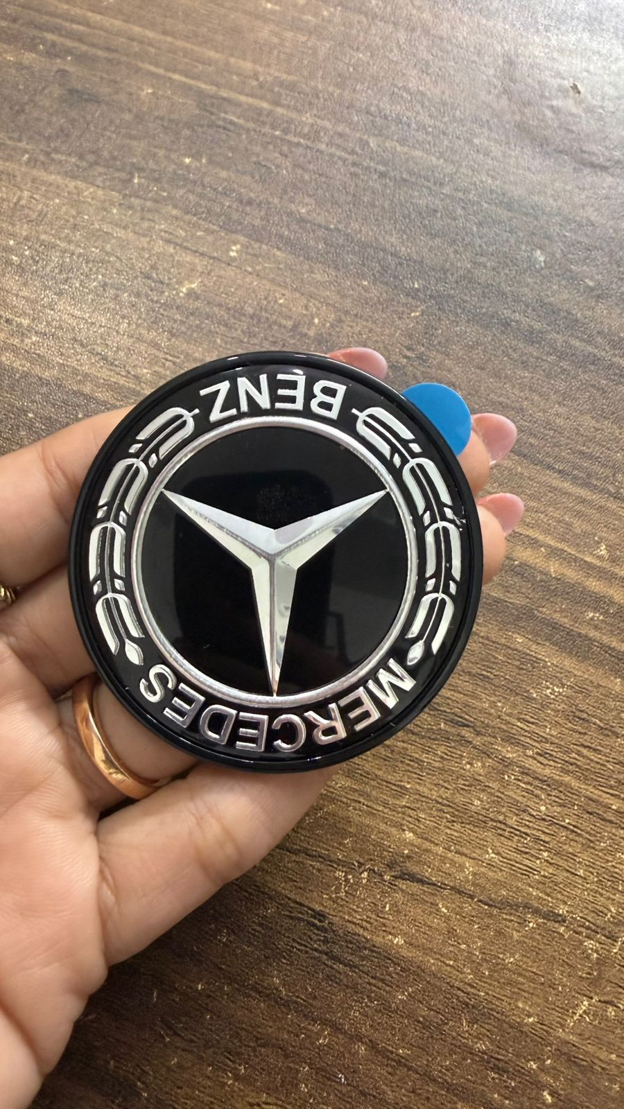 Mercedes Benz Car Steering Logo Emblem Badge |Size L-2.5,B-2.5 cm