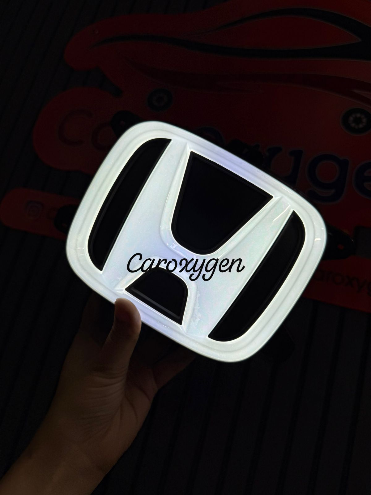 Premium Honda Car Front Grill Chrome Emblem Logo Light