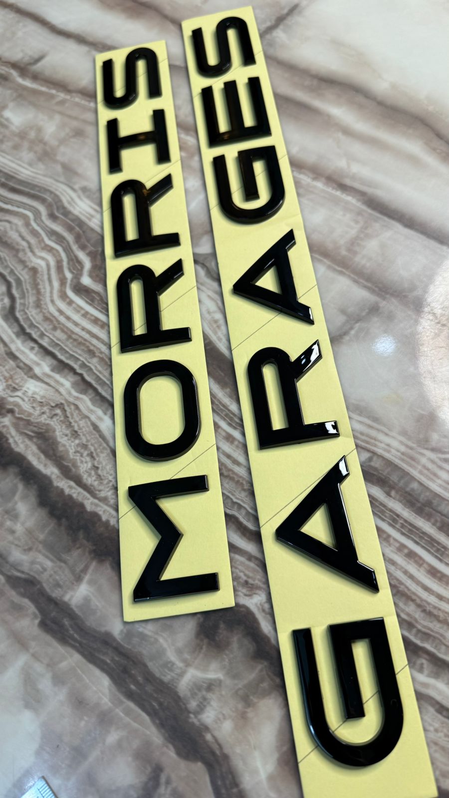 MORRIS  GARAGES 3D Bonnet Letters 3D Alphabets Chrome,morris  Car Accessories, Car Monogram Logo, Sticker (Black)